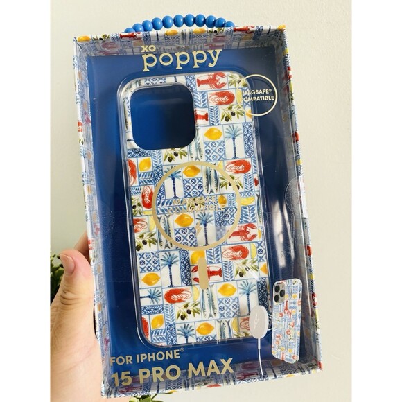 Out of stock 15 Pro Max Case MagSafe Mediterranean Tile Lemons Lobster NIB - Picture 3 of 7